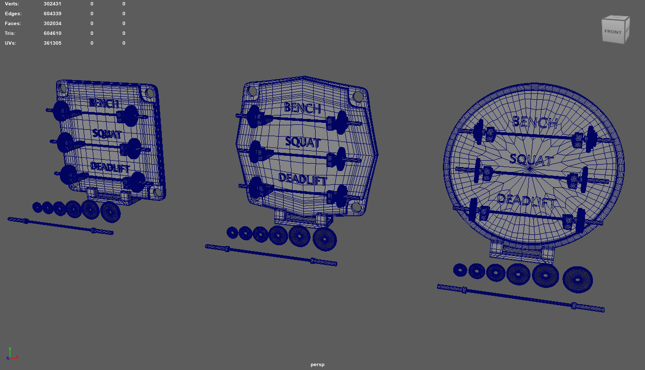 Gym Weights Personal Record 3D print model_9
