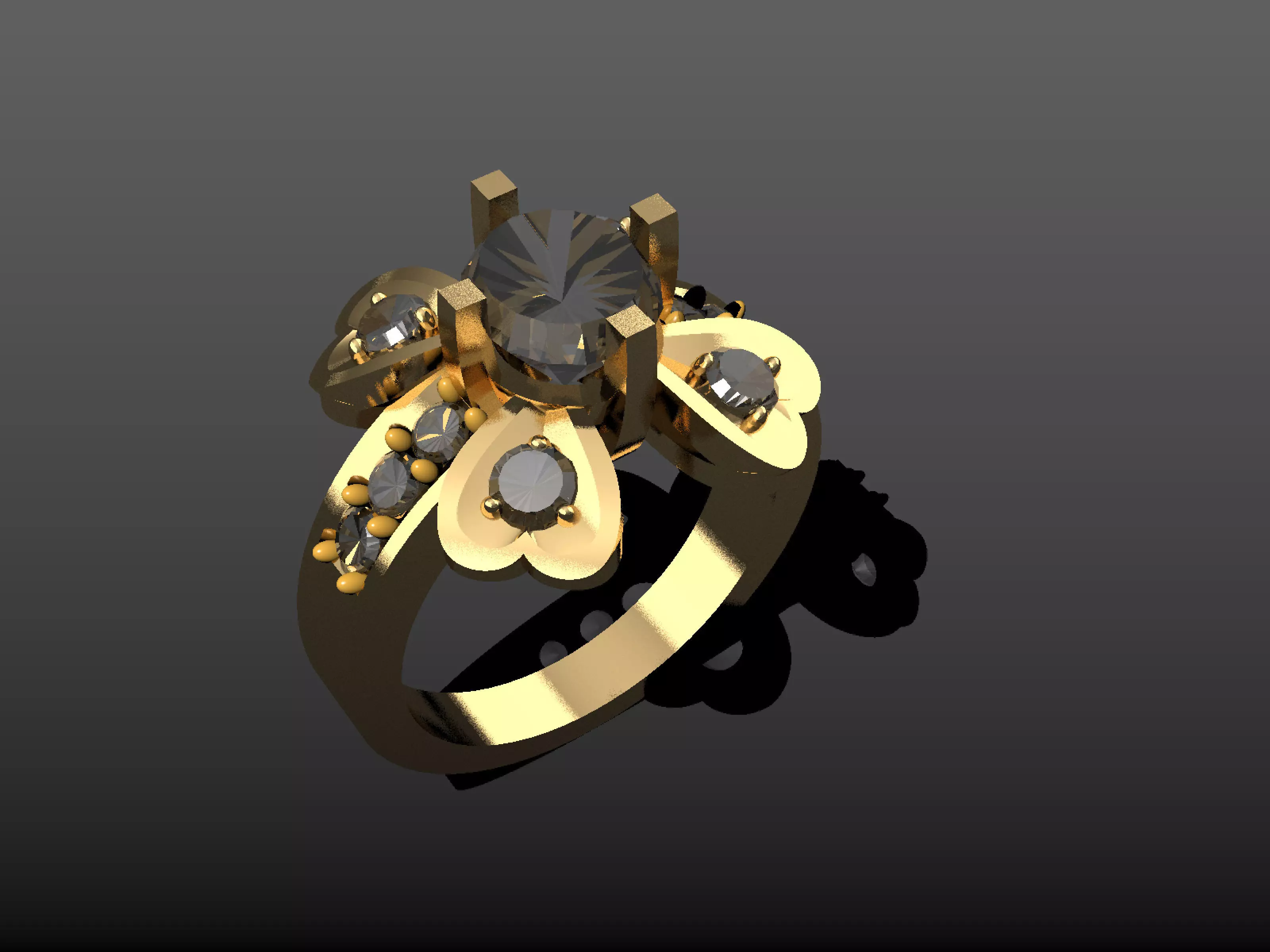 butterfly ring 3D print model_0