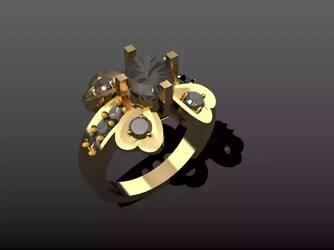 butterfly ring 3D print model