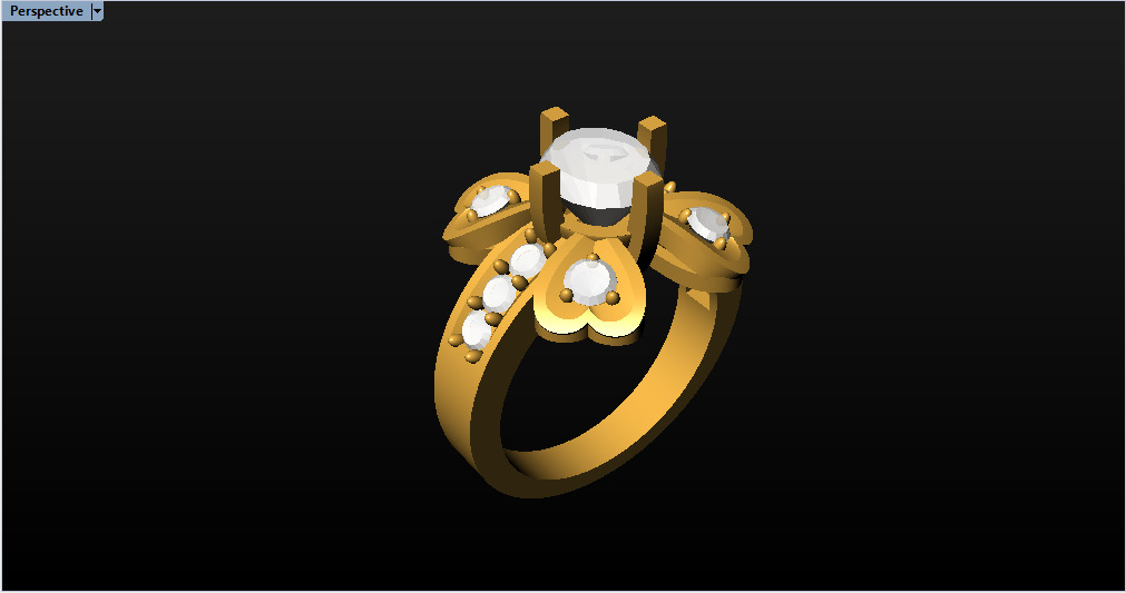 butterfly ring 3D print model_9