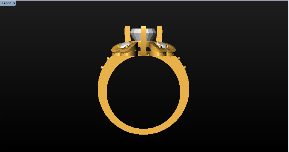 butterfly ring 3D print model_7