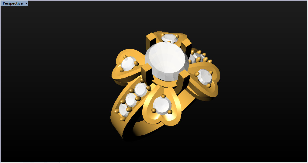 butterfly ring 3D print model_4