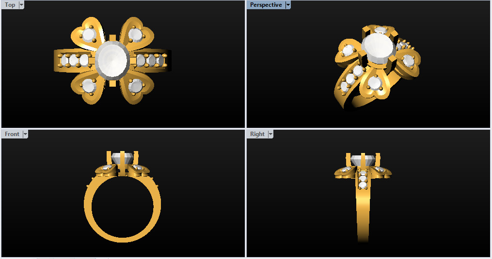 butterfly ring 3D print model_5