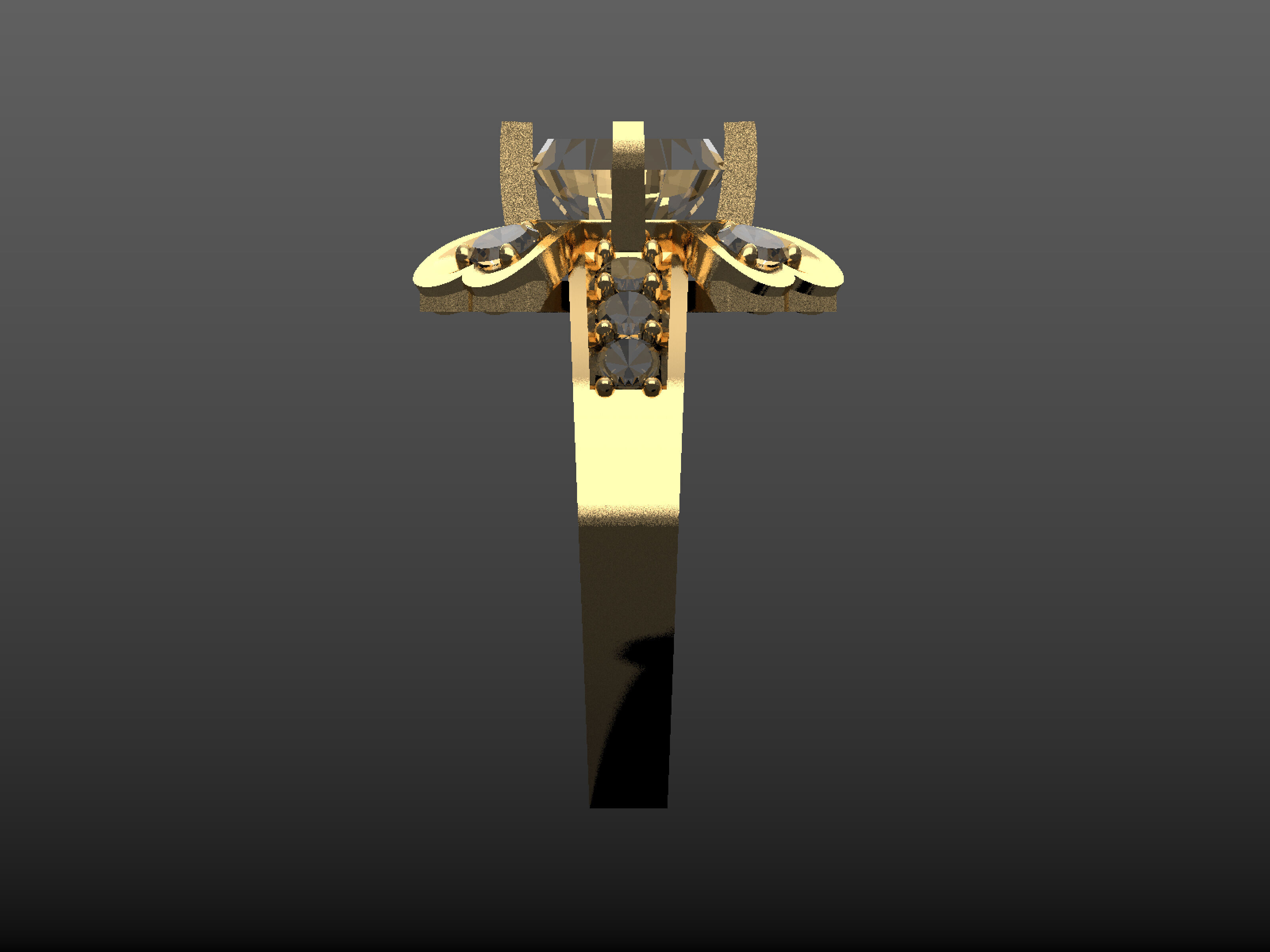 butterfly ring 3D print model_2