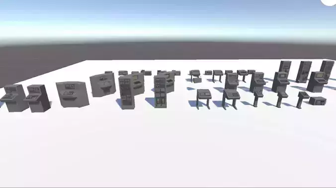 Low Switchboard Pack Low-poly 3D model