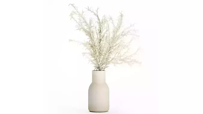 Bouquet Of Dried Flowers From White Branches 544