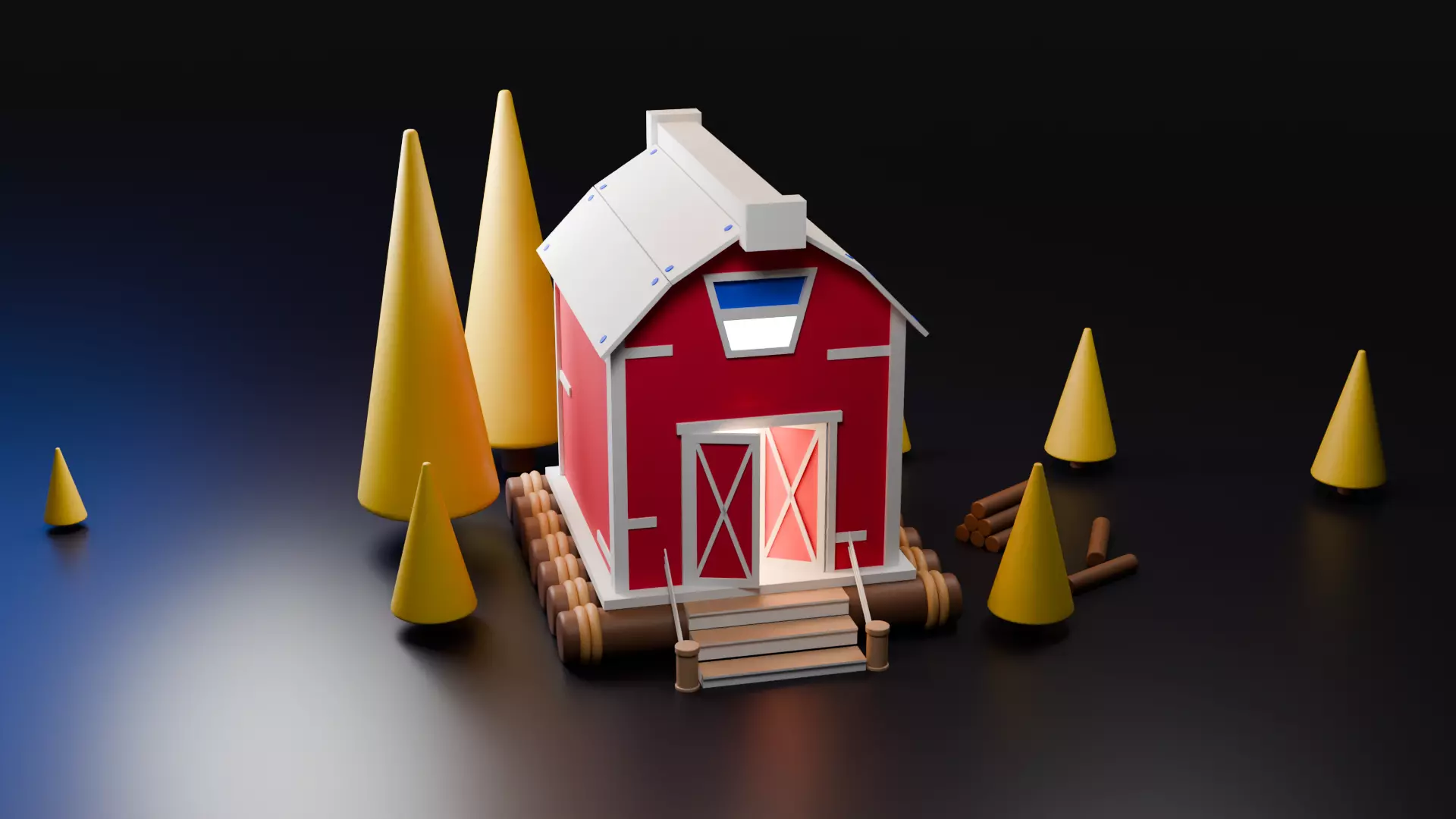 3d barn model Free low-poly 3D model