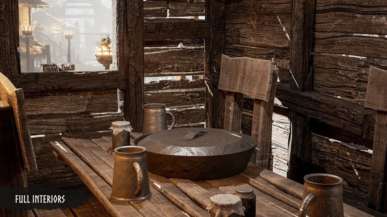 Modular Medieval Village Low-poly 3D model_17