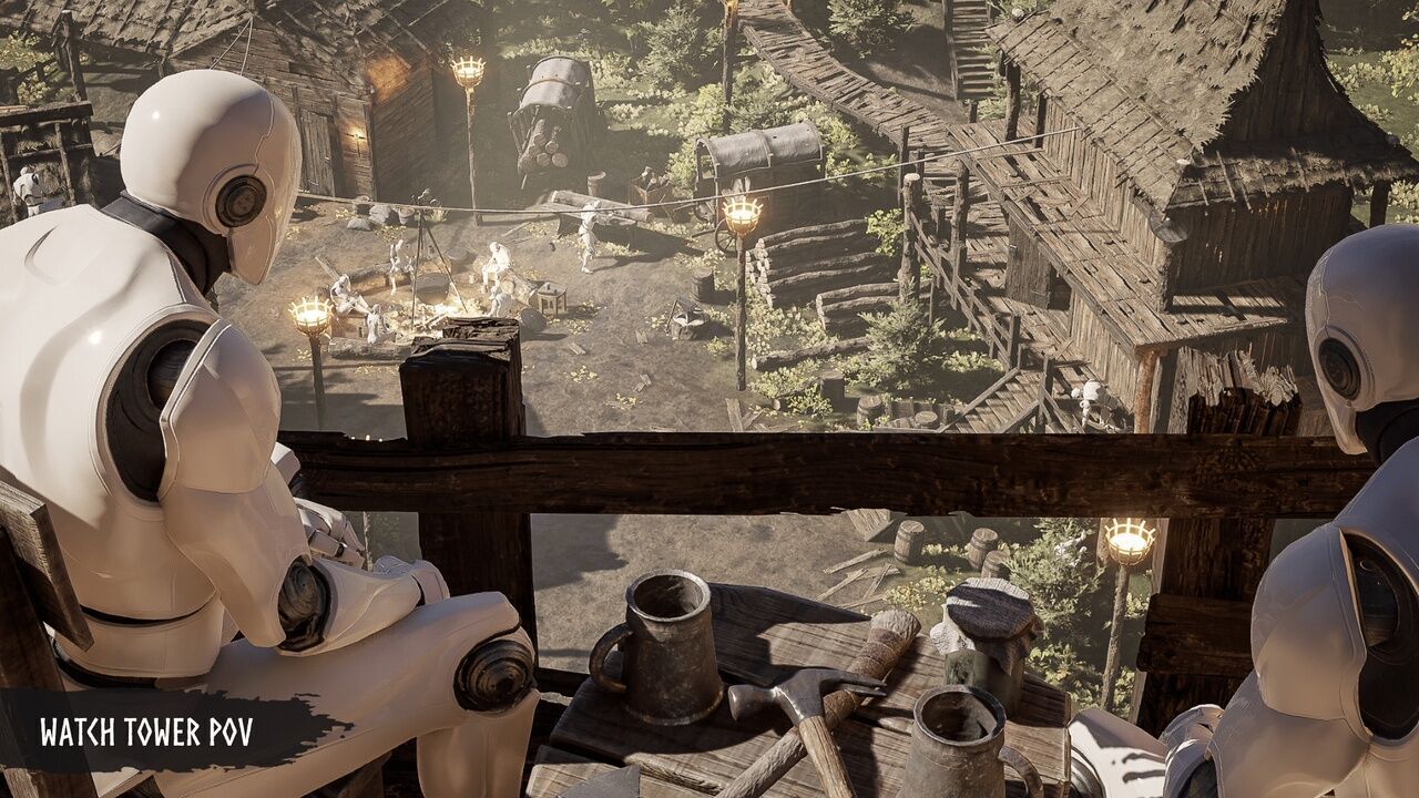 Modular Medieval Village Low-poly 3D model_8