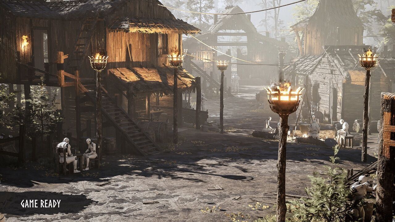 Modular Medieval Village Low-poly 3D model_12