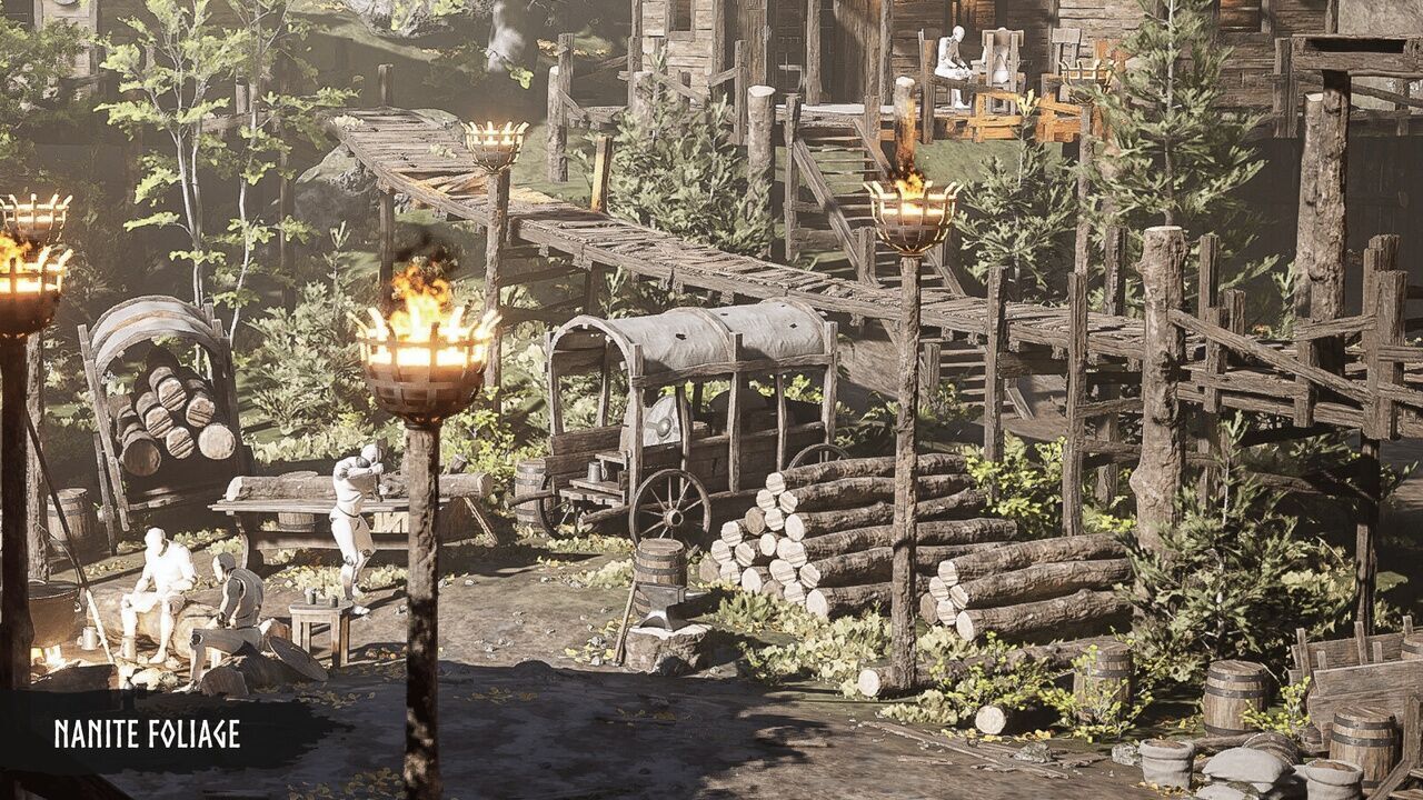 Modular Medieval Village Low-poly 3D model_7