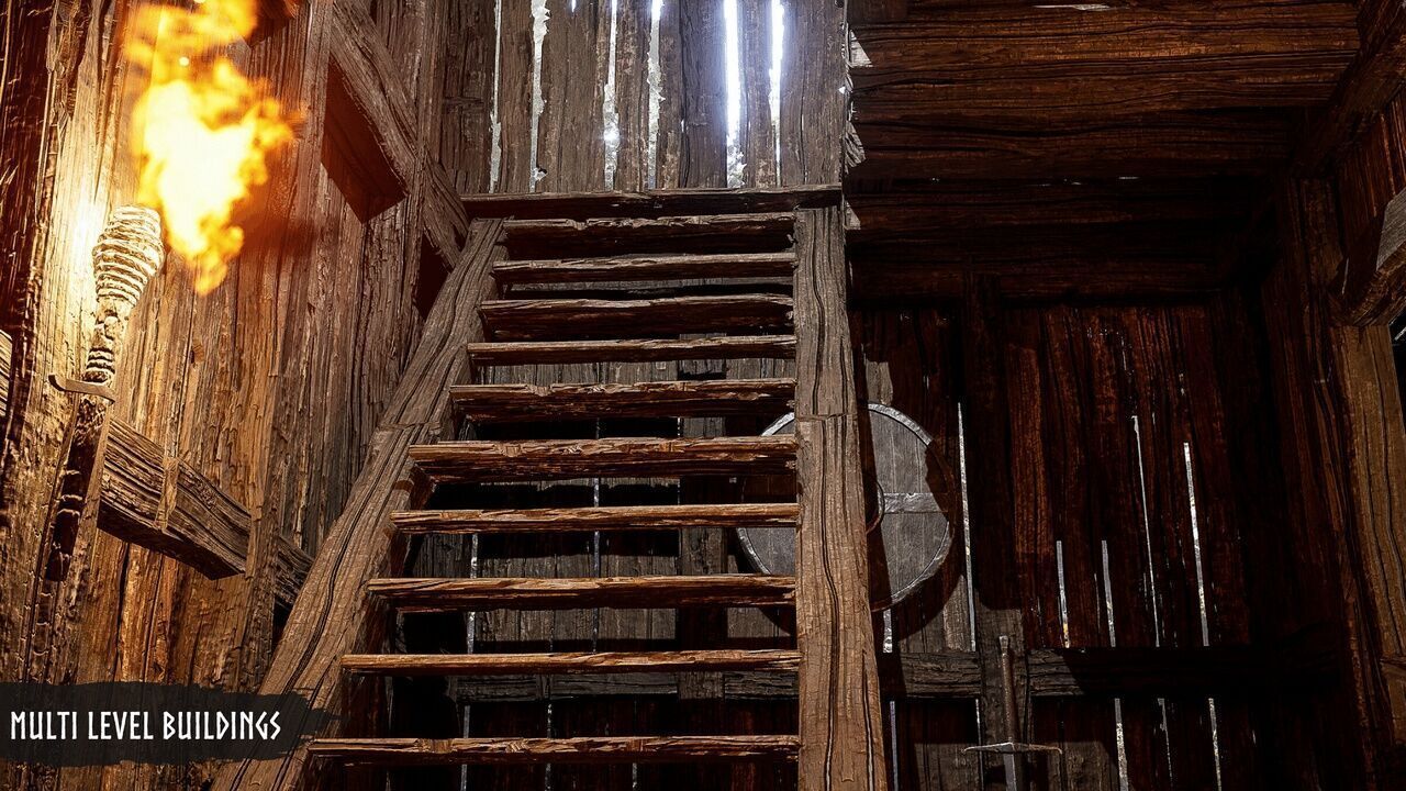 Modular Medieval Village Low-poly 3D model_16