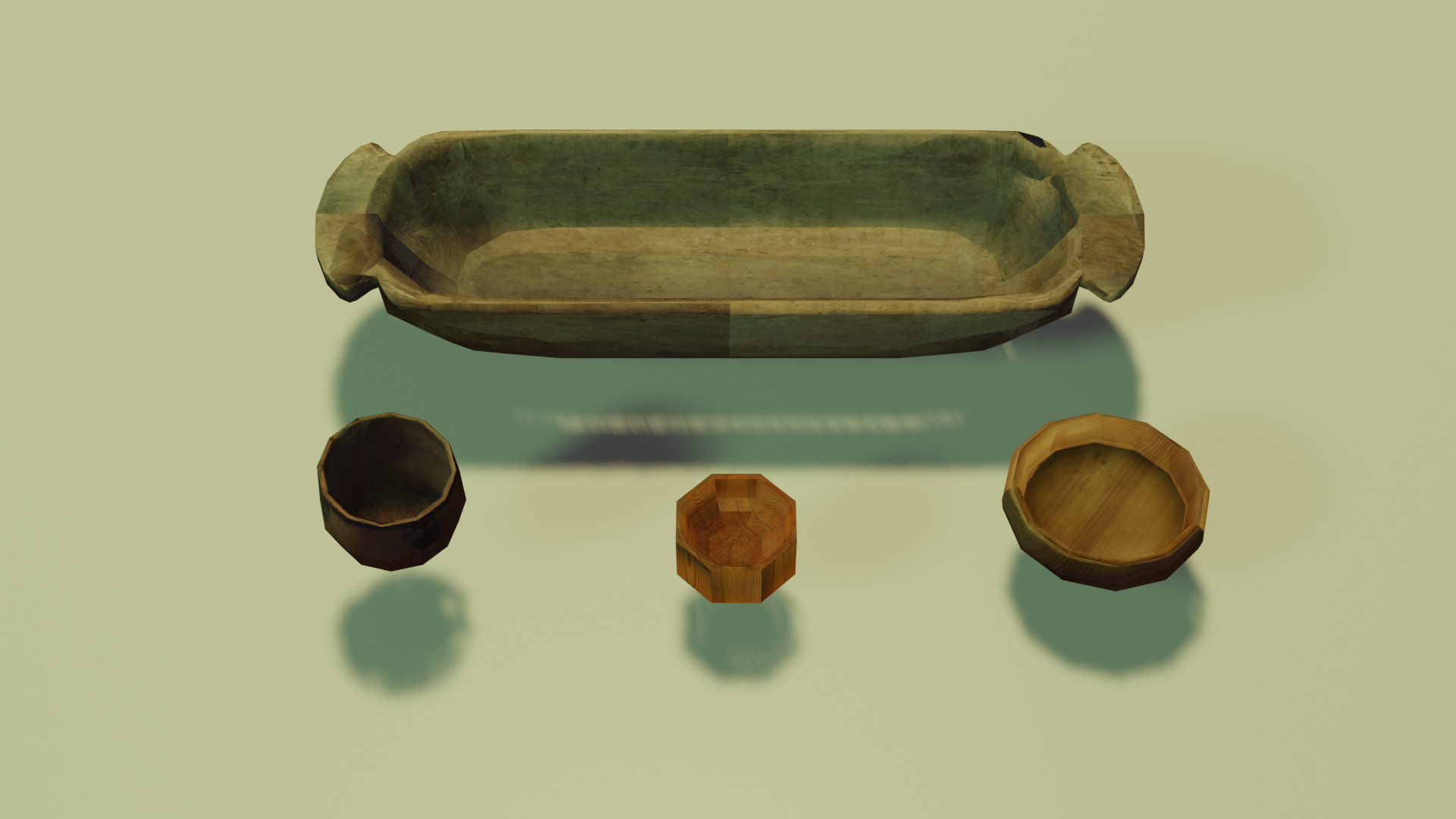 Handcrafted Low Poly Decorative Props Set Low-poly 3D model_3