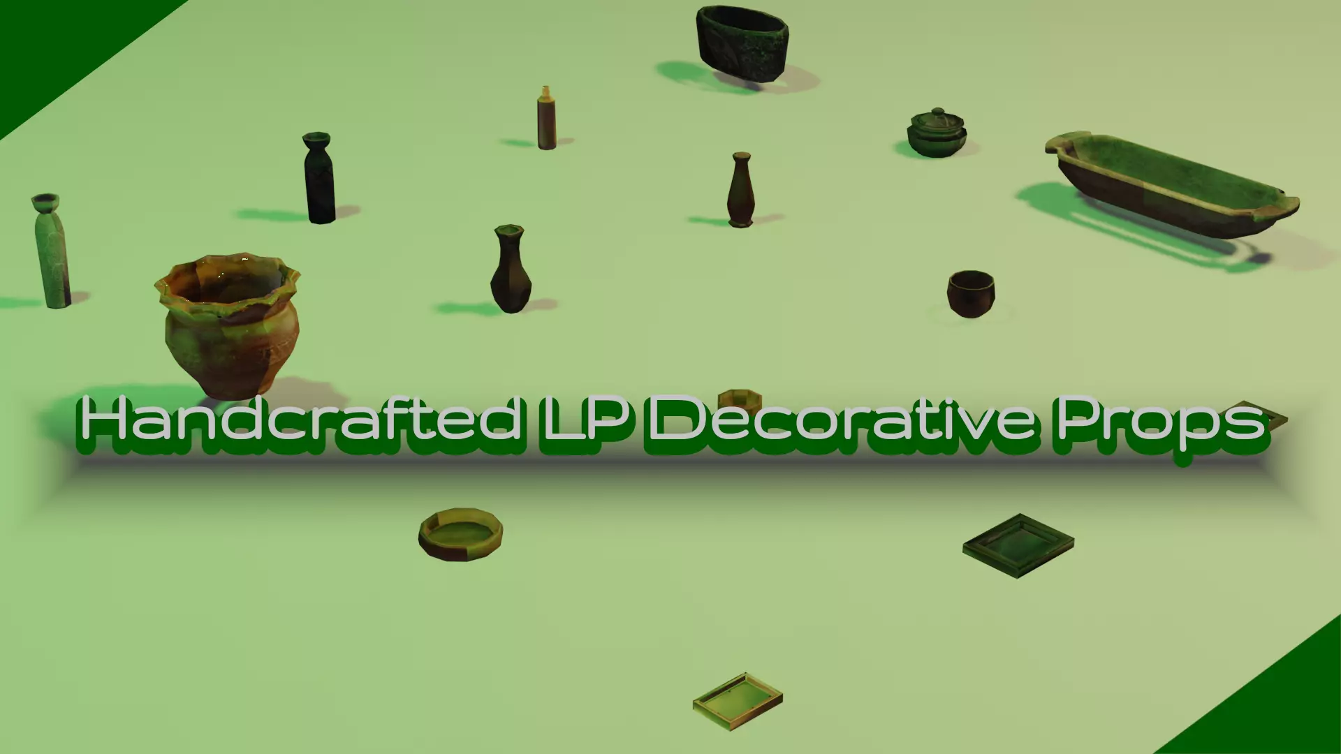Handcrafted Low Poly Decorative Props Set Low-poly 3D model_0