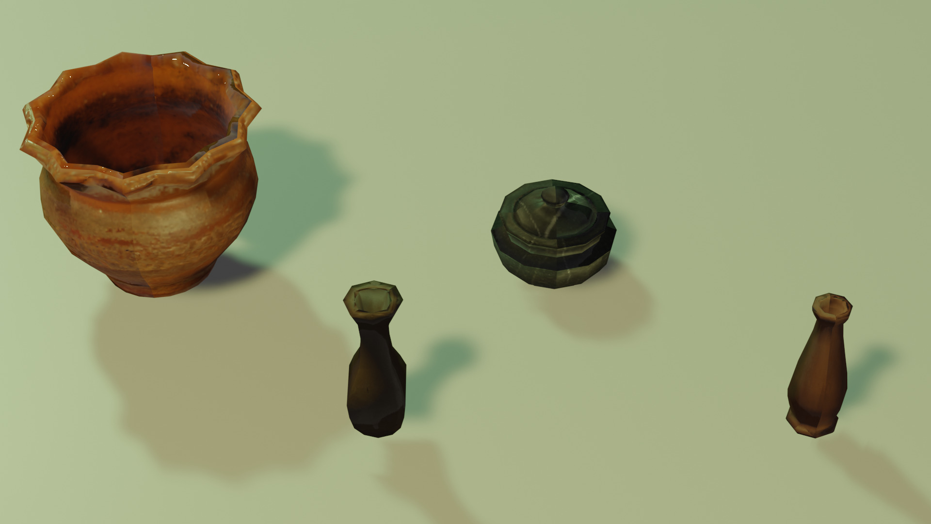 Handcrafted Low Poly Decorative Props Set Low-poly 3D model_5