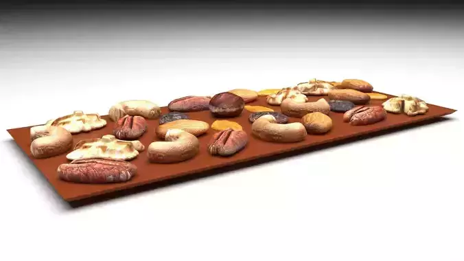 Chocolate With Nuts 3D model