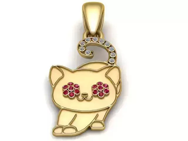  CUTE CAT  PANDANT 3D PRIENTABLE MODEL