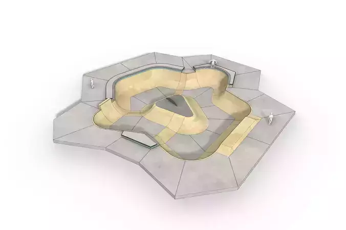 Bowl - Skate Park - Skatepark 3D model