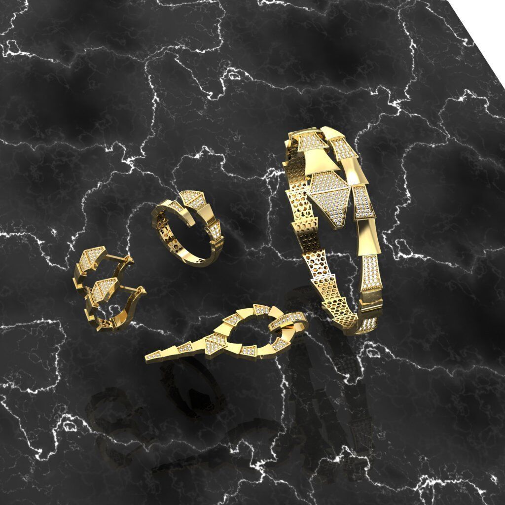 bulgari set 3D print model_1