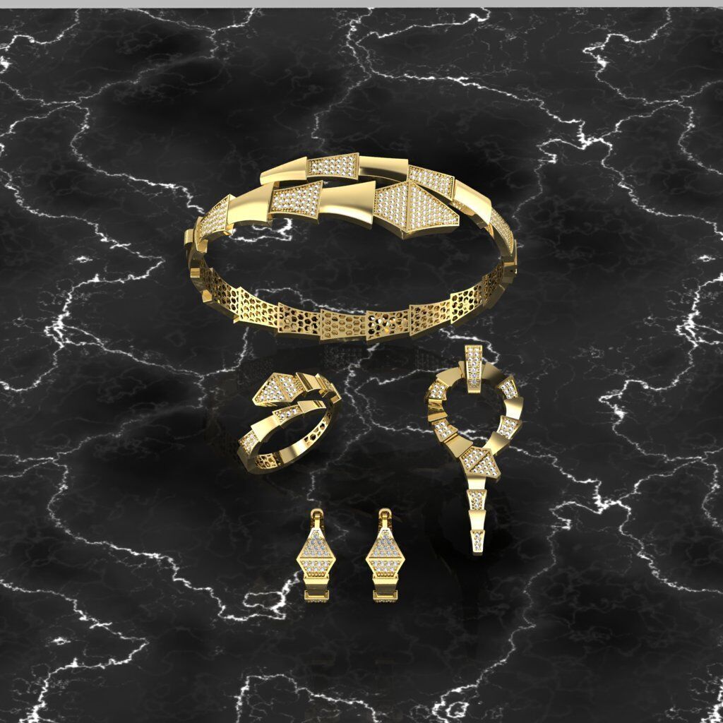 bulgari set 3D print model_2