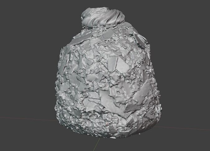 cake white chocolate 3D model 6