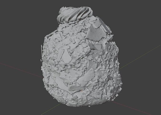 cake white chocolate 3D model 7