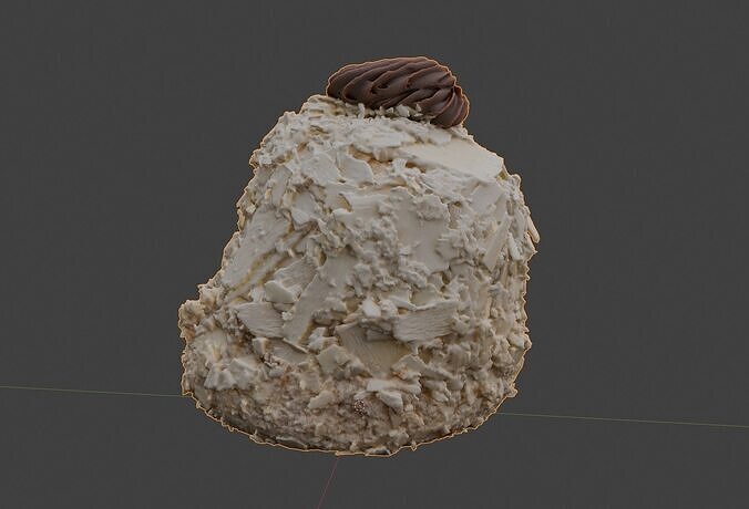 cake white chocolate 3D model 5