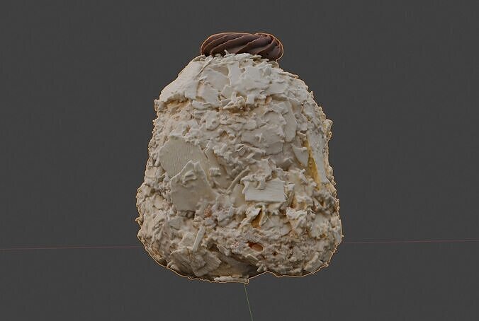 cake white chocolate 3D model 4