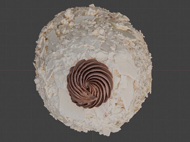 cake white chocolate 3D model 2