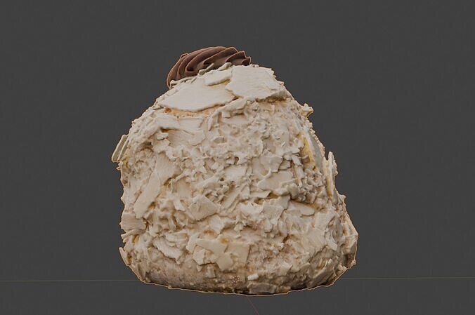 cake white chocolate 3D model 3