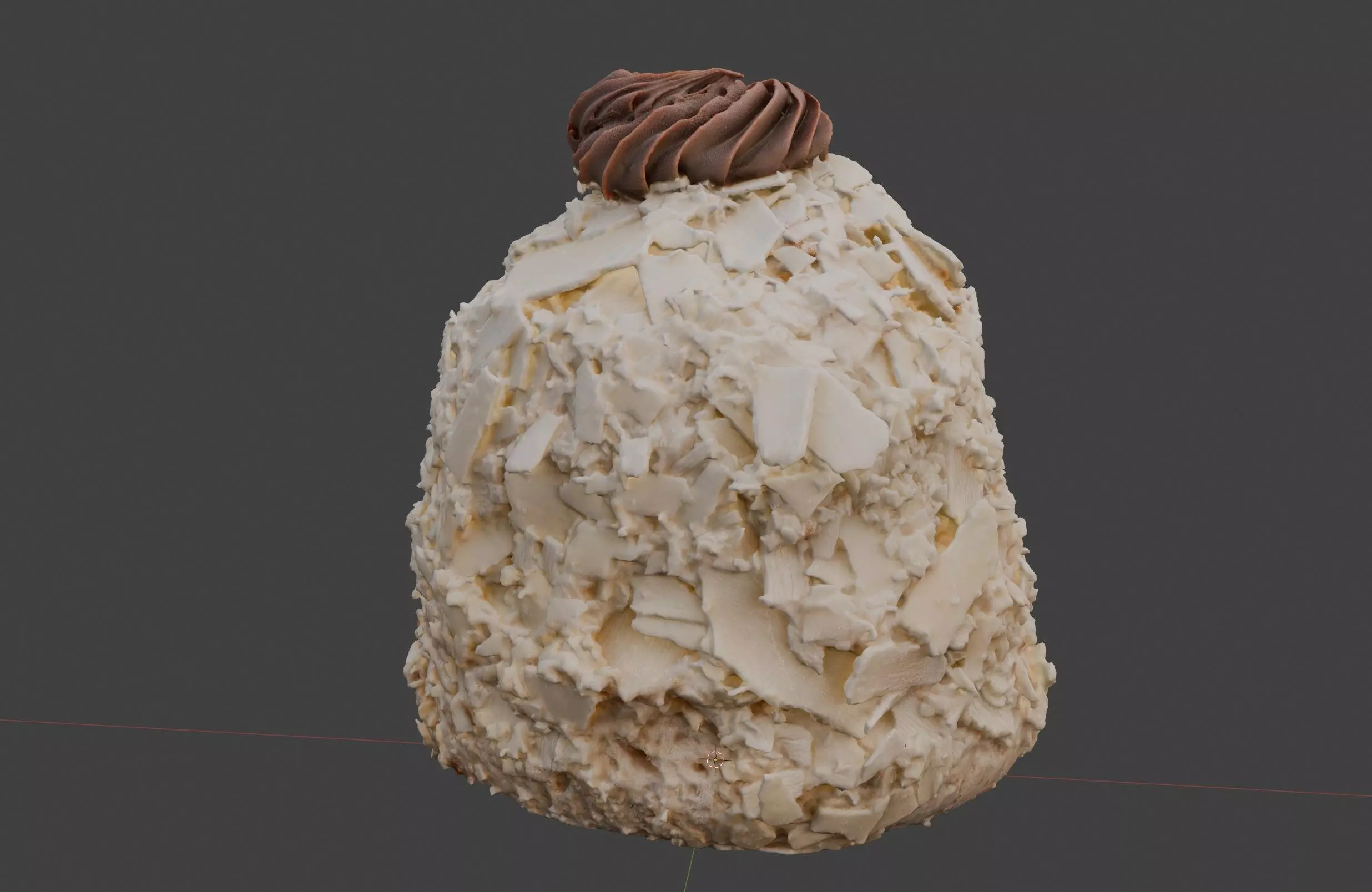 cake white chocolate 3D model_0