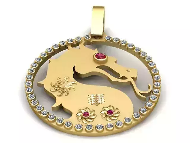 Ruby Dragon  PANDANT 3D PRIENTABLE MODEL