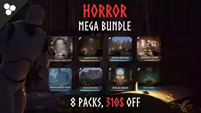 Horror Mega Bundle Low-poly 3D model