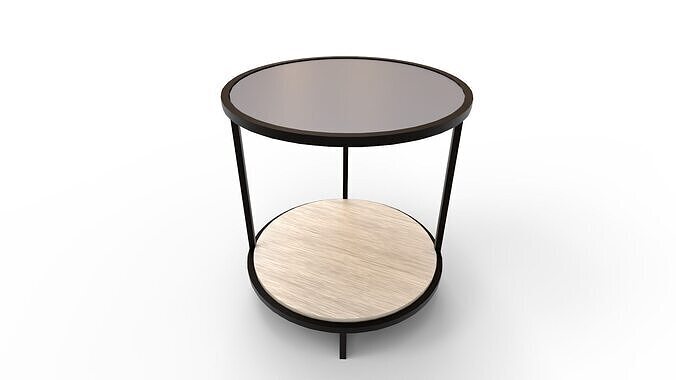 Harlow Round End Table 3D model 7
