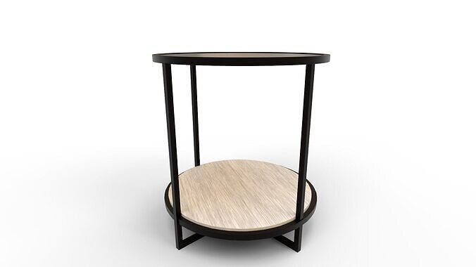 Harlow Round End Table 3D model 6
