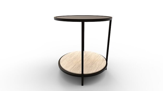 Harlow Round End Table 3D model 3