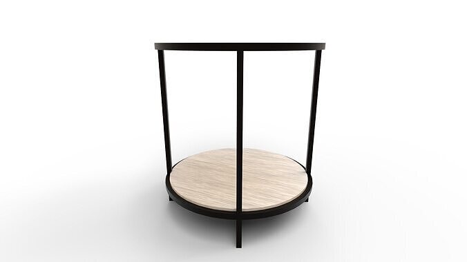 Harlow Round End Table 3D model 5