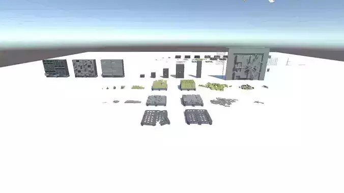 Low Safe Pack Low-poly 3D model