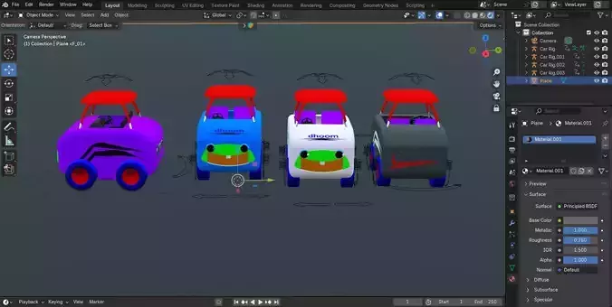 Cartoon Car  3D model