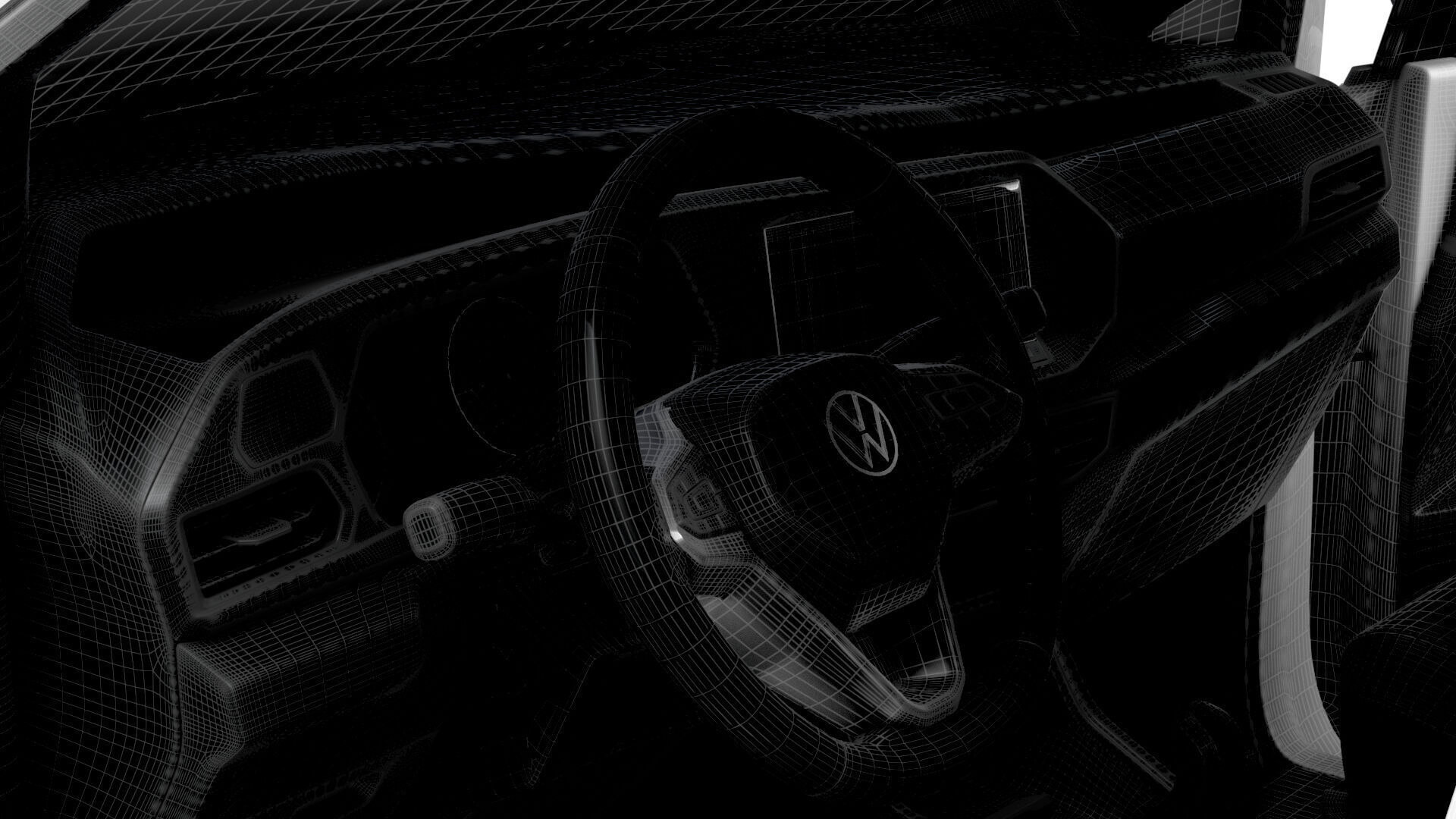 VW Caddy Cargo LWB Valve HQ Interior 2025 3D model_11
