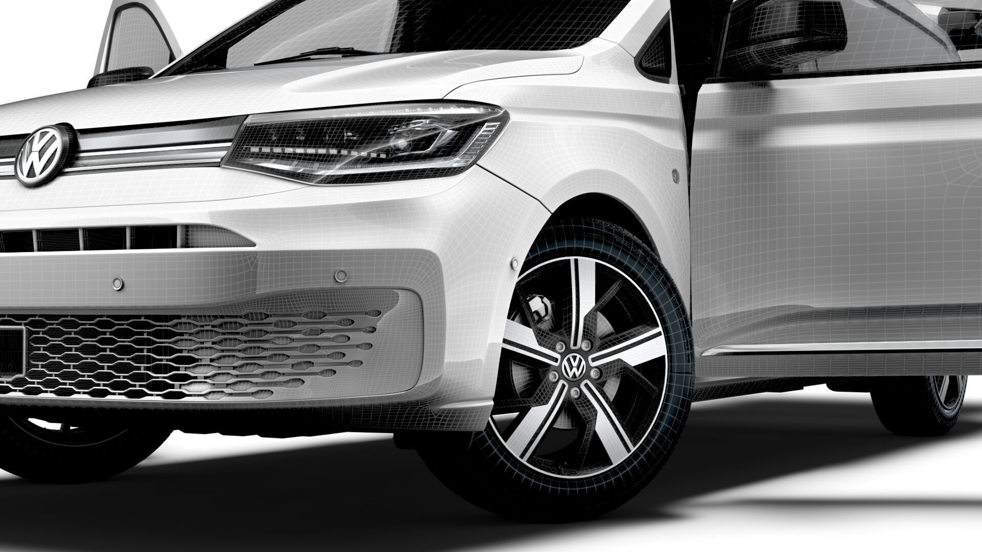 VW Caddy Cargo LWB Valve HQ Interior 2025 3D model_18