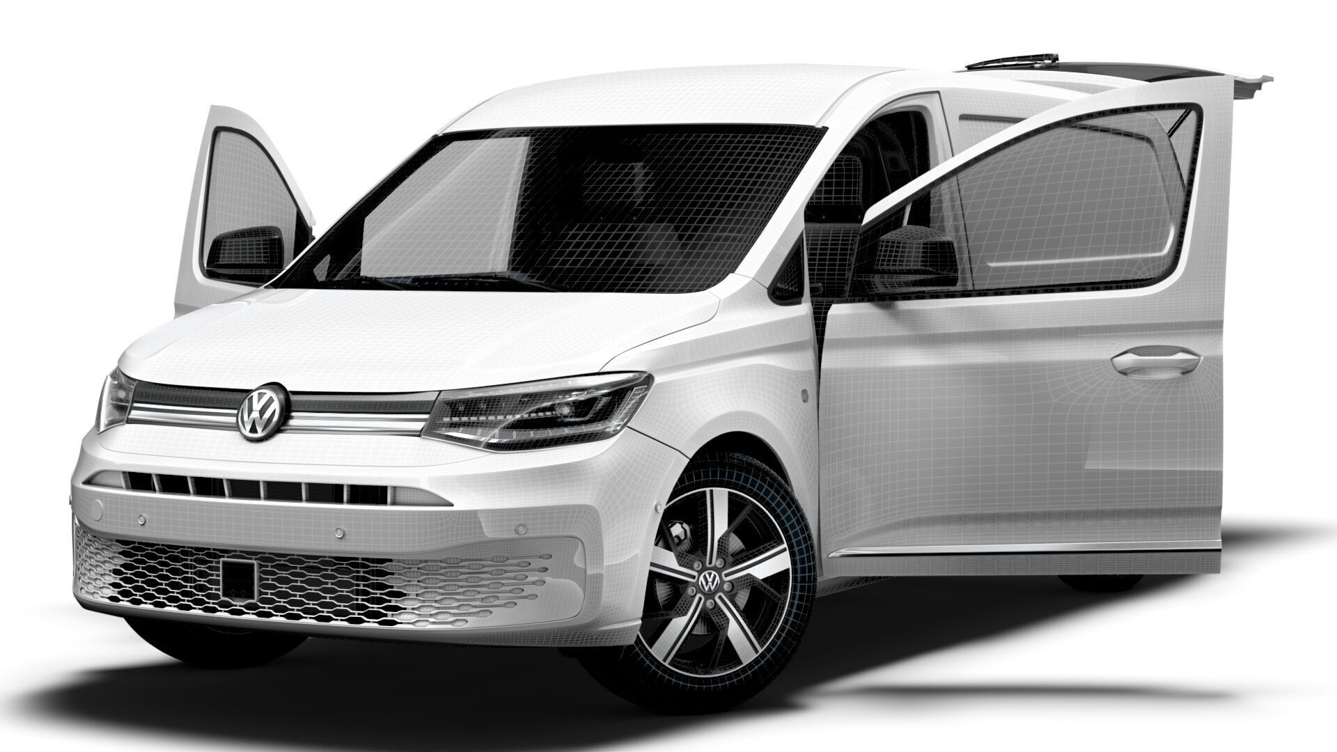 VW Caddy Cargo LWB Valve HQ Interior 2025 3D model_13