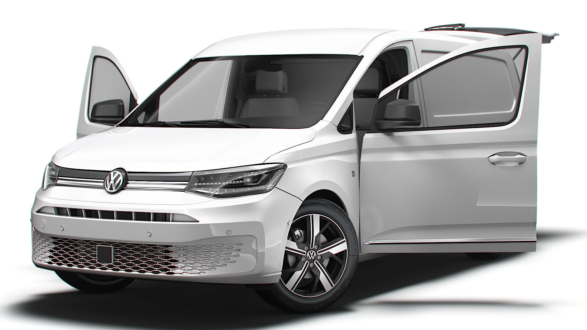 VW Caddy Cargo LWB Valve HQ Interior 2025 3D model_22