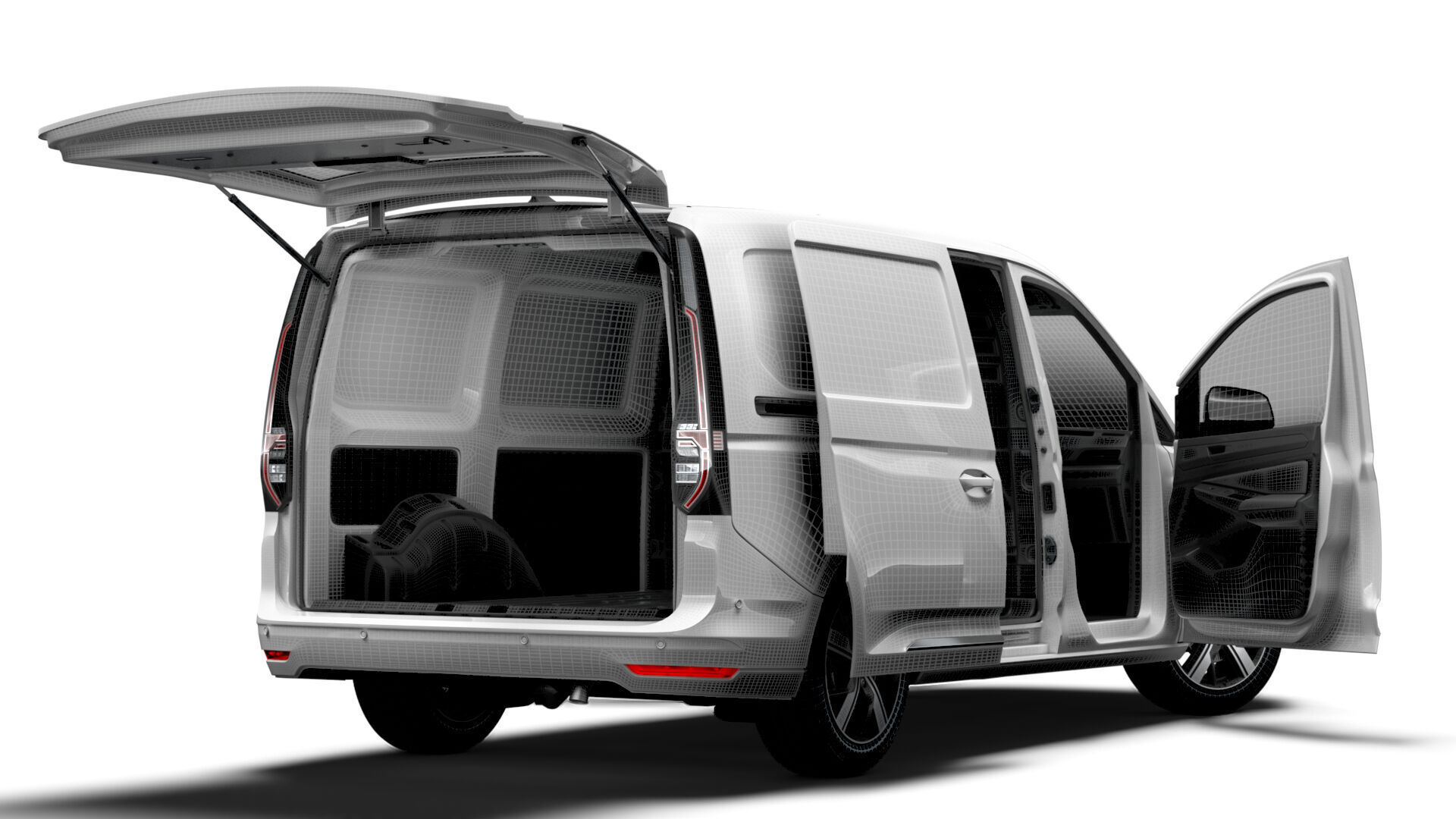 VW Caddy Cargo LWB Valve HQ Interior 2025 3D model_10