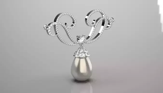 pearl and diamond woman jewelry necklace pp0042