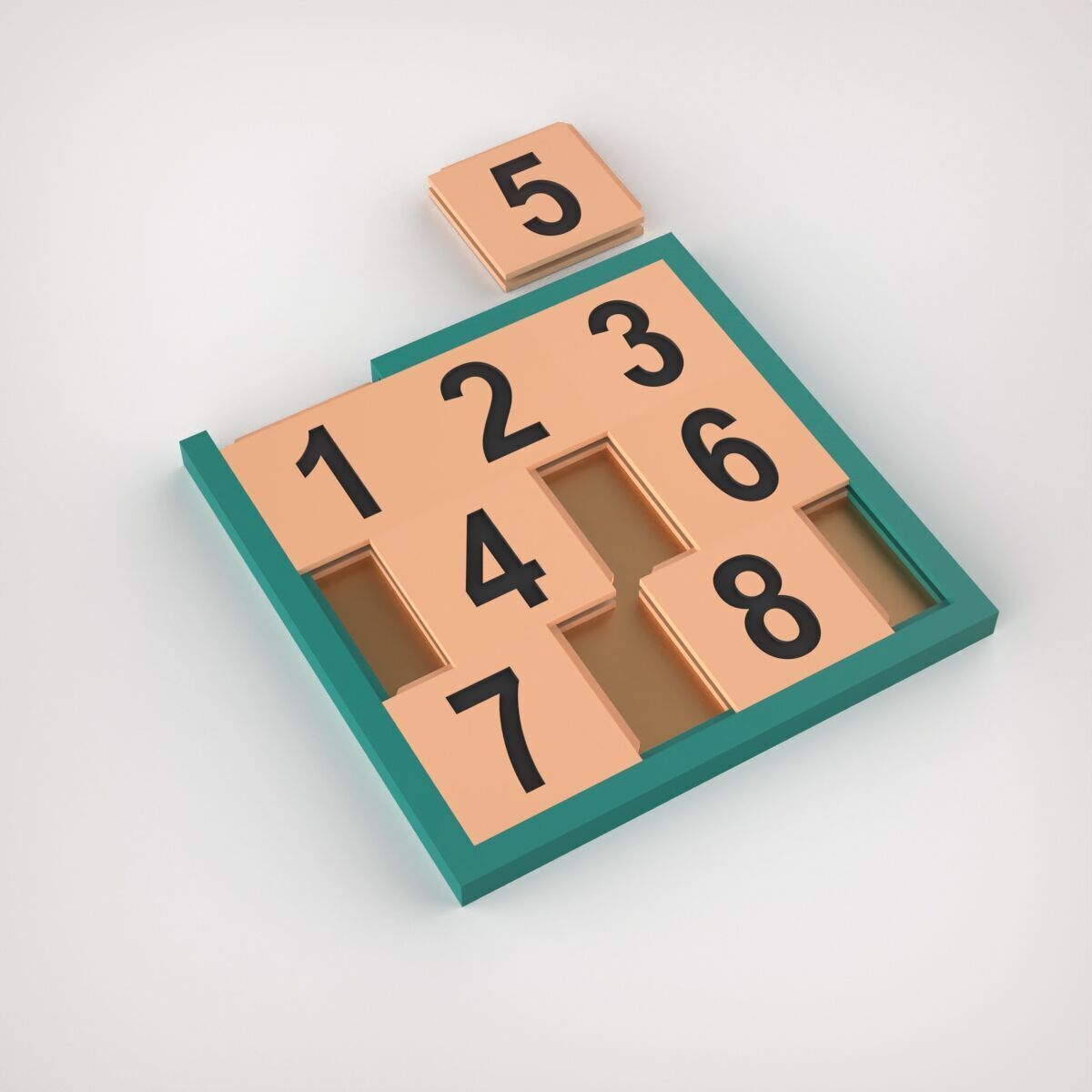 Sliding Puzzle 3D print model_6