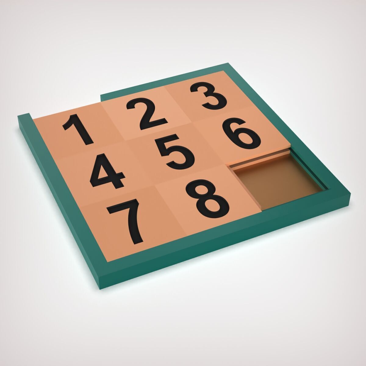 Sliding Puzzle 3D print model_1