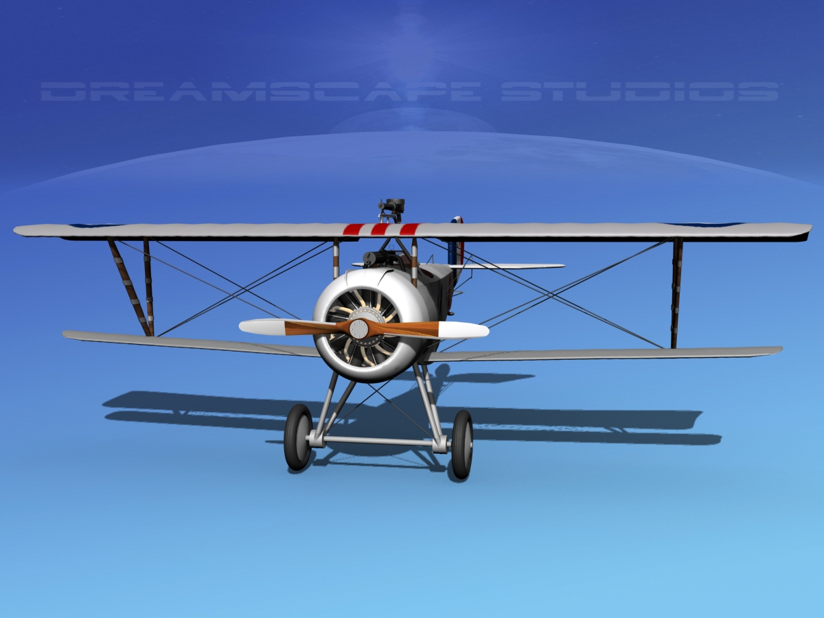 Nieuport 17 Fighter V09 RAF 3D model_6