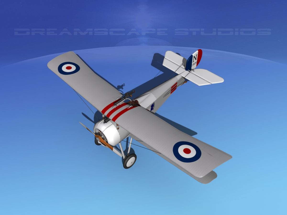 Nieuport 17 Fighter V09 RAF 3D model_15