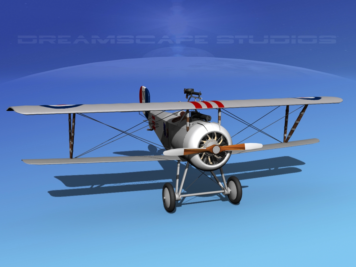 Nieuport 17 Fighter V09 RAF 3D model_7
